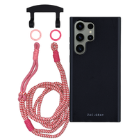 Samsung S24 Ultra MIDNIGHT BLACK CASE + KNOTTED CORD