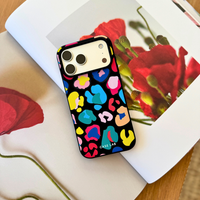 MIDNIGHT BLACK MULTI LEOPARD PHONE CASE