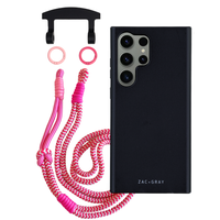 Samsung S25 Ultra MIDNIGHT BLACK CASE + KNOTTED CORD