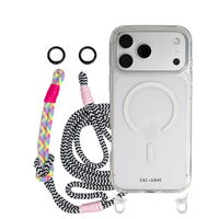 iPhone 17 CRYSTAL CLEAR TRANSPARENT CASE + KNOTTED CORD