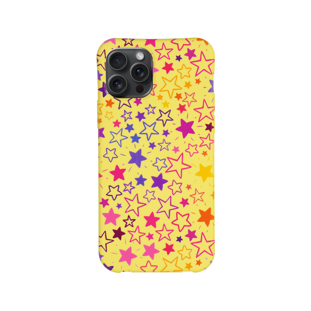 SUNSHINE YELLOW STARS PATTERNED CASE