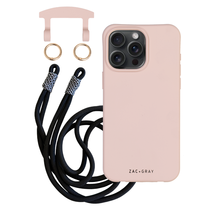 iPhone 11 Pro Max ROSÉ PINK CASE + KNOTTED CORD