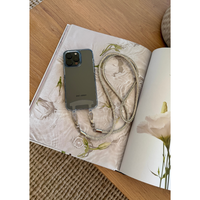 iPhone 16 Plus TRANSPARENT CASE + CRYSTAL CORD