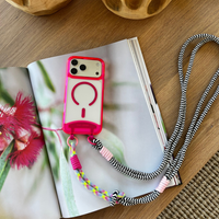 HOT PINK TRANSPARENT CASE WITH CORD - MAGSAFE