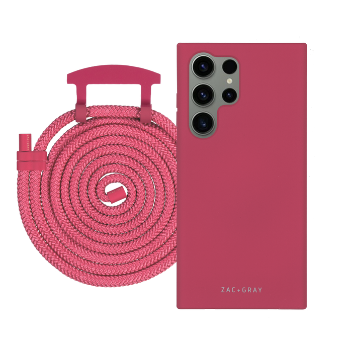 Samsung S25 Ultra RASPBERRY RED CASE + CORD