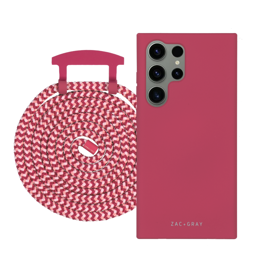 Samsung S25 Ultra RASPBERRY RED CASE + CORD