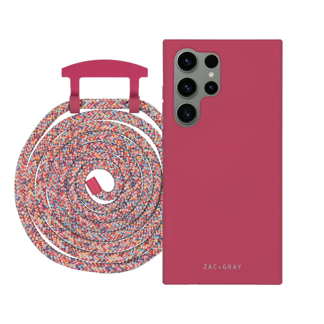 Samsung S25 Ultra RASPBERRY RED CASE + CORD