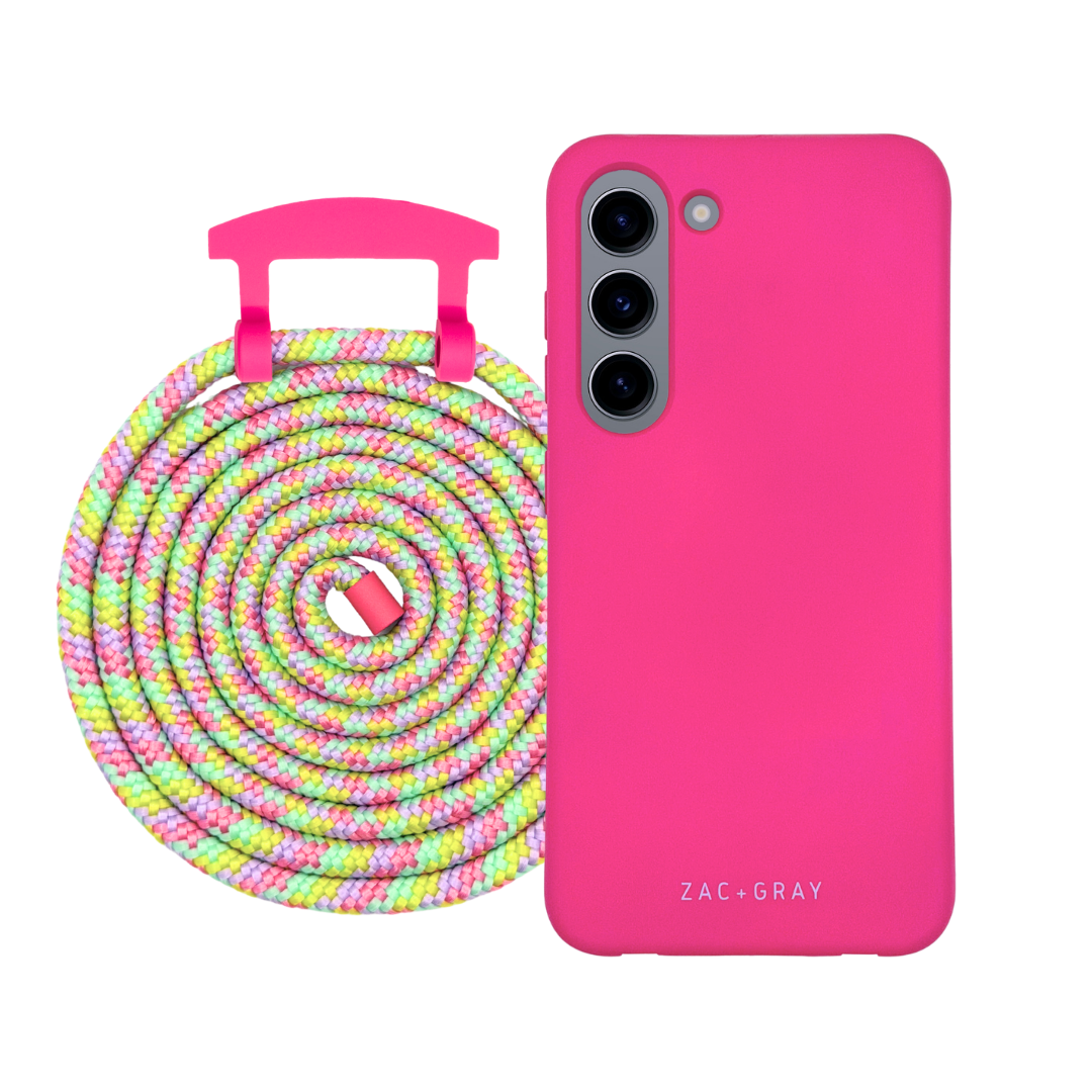 Samsung S23 HOT PINK CASE + CORD