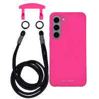 Samsung S23 HOT PINK CASE + KNOTTED CORD
