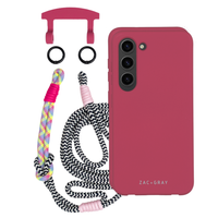 Samsung S23 Plus RASPBERRY RED CASE + KNOTTED CORD