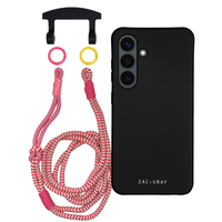 Samsung S23 Plus MIDNIGHT BLACK CASE + KNOTTED CORD