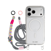iPhone 17 CRYSTAL CLEAR TRANSPARENT CASE + KNOTTED CORD