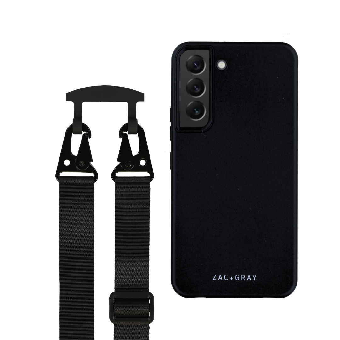 Samsung S22 MIDNIGHT BLACK CASE + MIDNIGHT BLACK STRAP