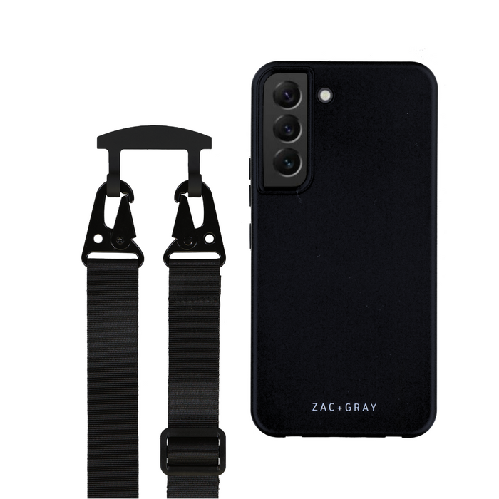 Samsung S22 MIDNIGHT BLACK CASE + MIDNIGHT BLACK STRAP