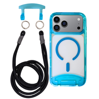 iPhone 17 Pro AQUAMARINE TRANSPARENT CASE + KNOTTED CORD
