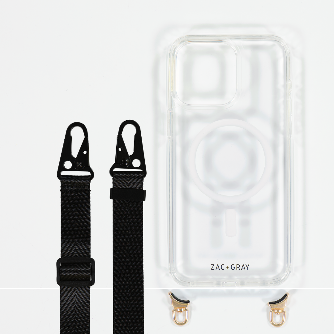 CRYSTAL CLEAR TRANSPARENT CASE WITH STRAP - MAGSAFE