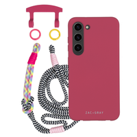 Samsung S23 Plus RASPBERRY RED CASE + KNOTTED CORD