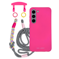 Samsung S23 HOT PINK CASE + KNOTTED CORD