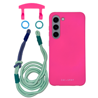 Samsung S23 HOT PINK CASE + KNOTTED CORD