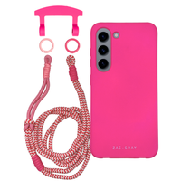 Samsung S23 HOT PINK CASE + KNOTTED CORD