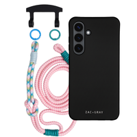 Samsung S23 Plus MIDNIGHT BLACK CASE + KNOTTED CORD