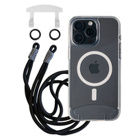 iPhone 16 Plus TRANSPARENT CASE + KNOTTED CORD