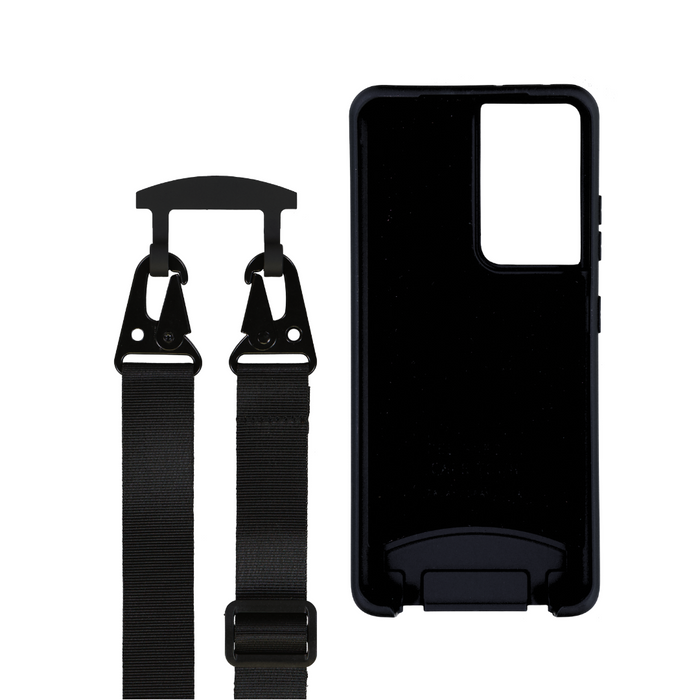 Samsung S21 Ultra MIDNIGHT BLACK CASE + MIDNIGHT BLACK STRAP
