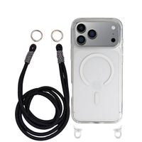 iPhone 17 Pro CRYSTAL CLEAR TRANSPARENT CASE + KNOTTED CORD