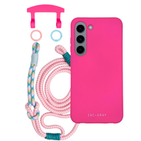 Samsung S23 HOT PINK CASE + KNOTTED CORD