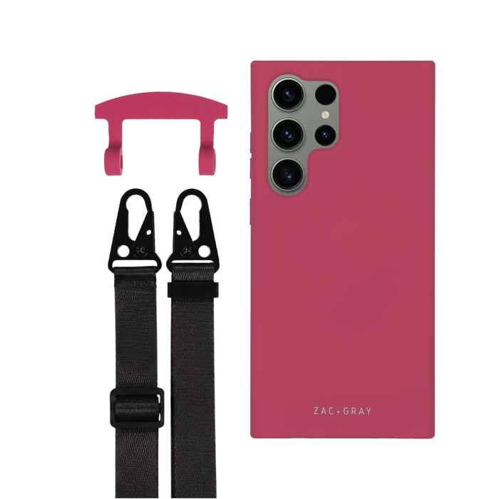 Samsung S25 Ultra RASPBERRY RED CASE + STRAP