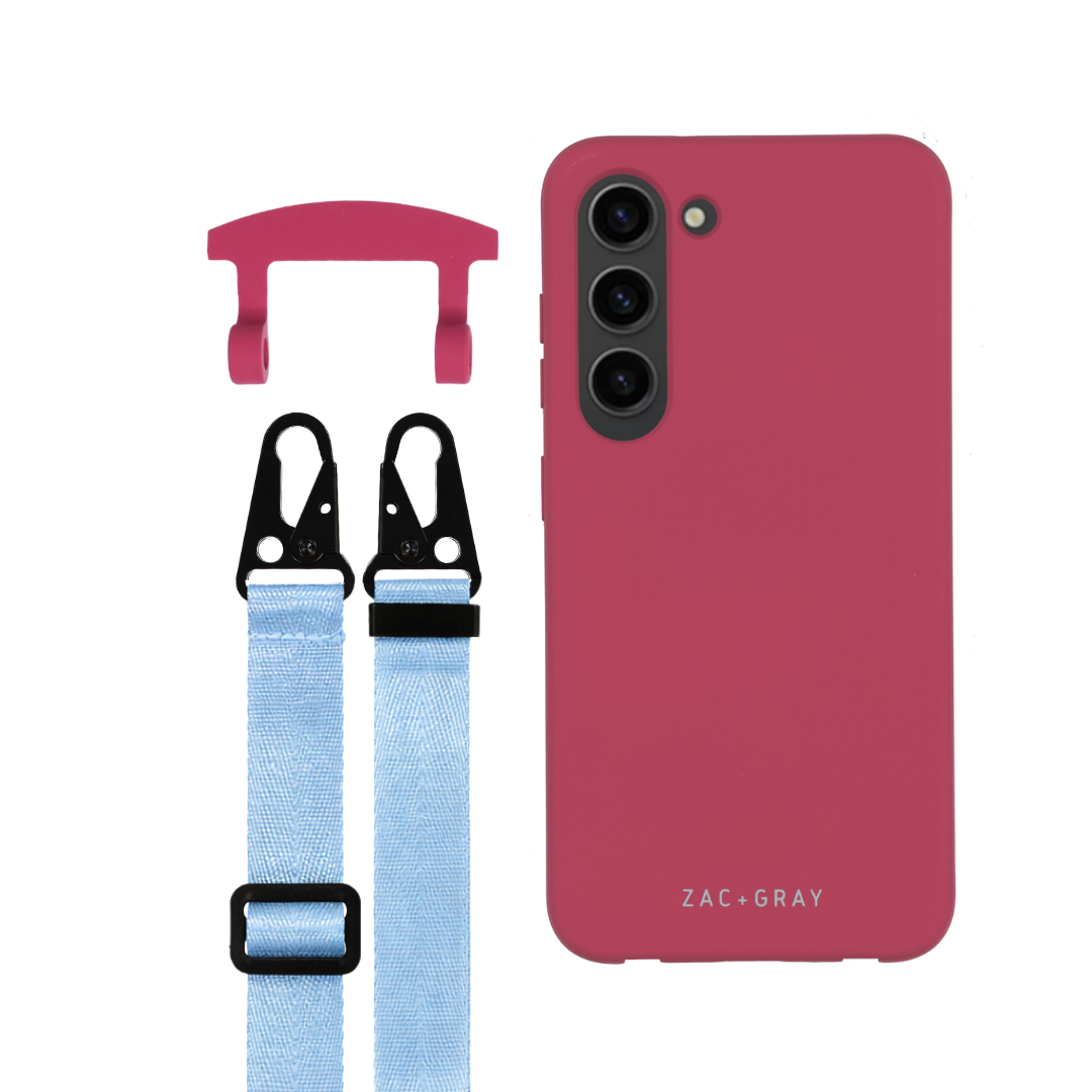 Samsung S24 RASPBERRY RED CASE + STRAP