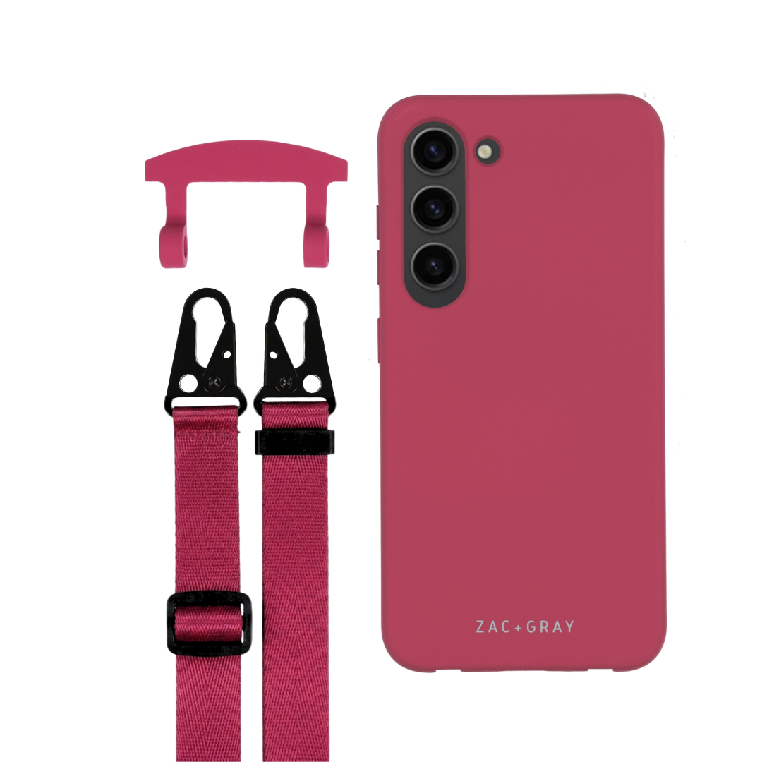 Samsung S24 RASPBERRY RED CASE + STRAP