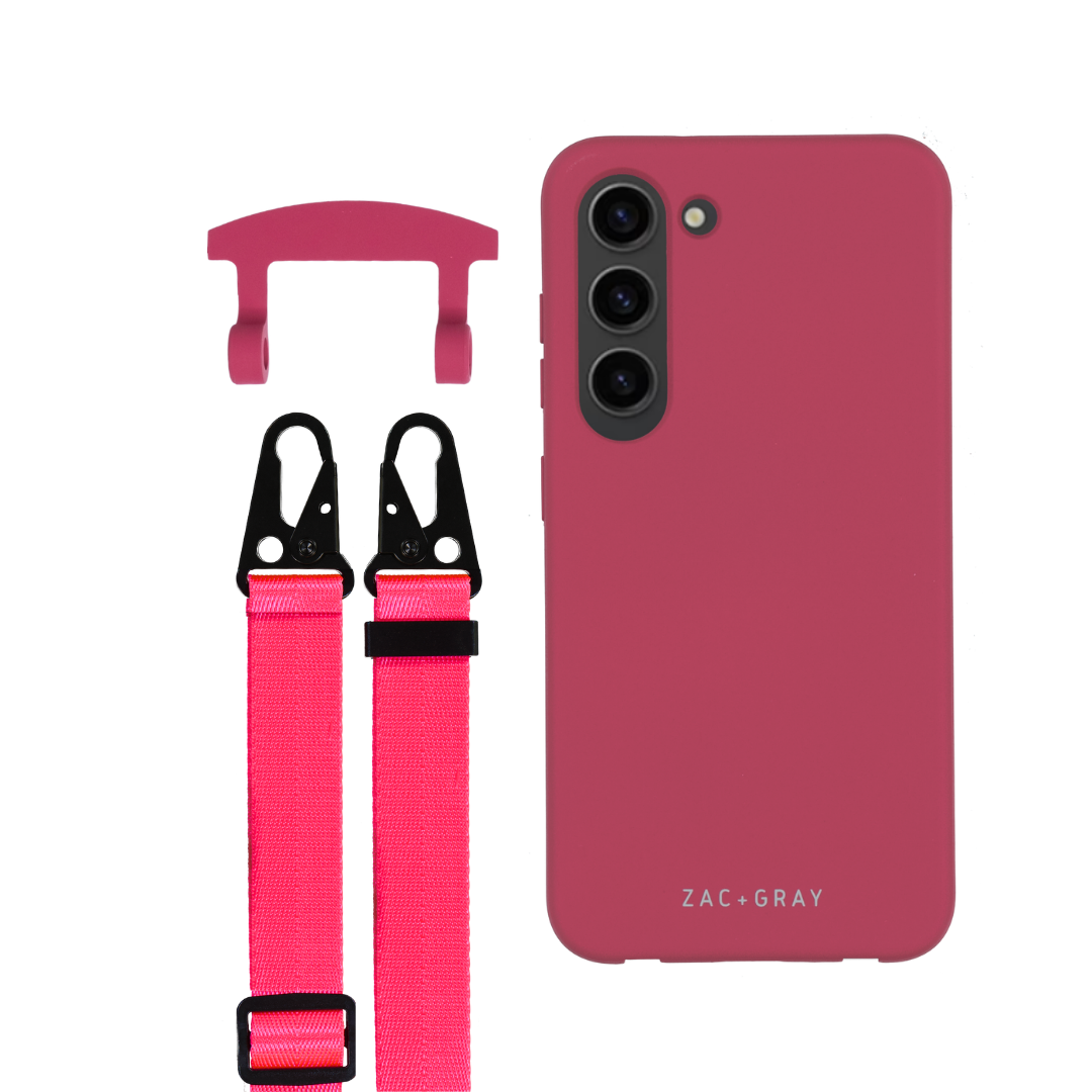 Samsung S24 RASPBERRY RED CASE + STRAP