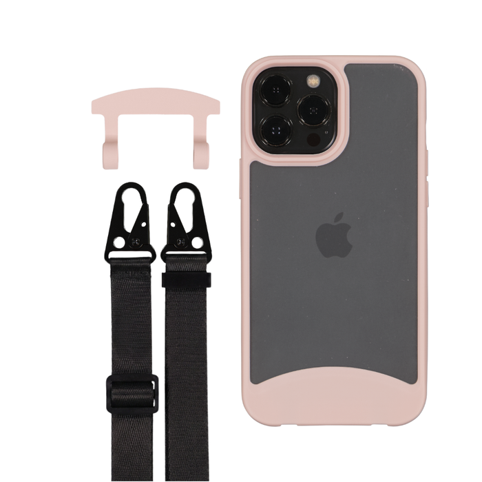 iPhone 12 and 12 Pro FROSTED ROSÉ PINK CASE + STRAP