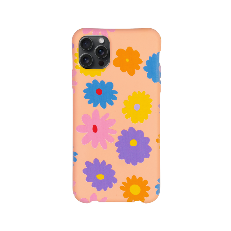 SUNSET CORAL DAISY PATTERNED CASE