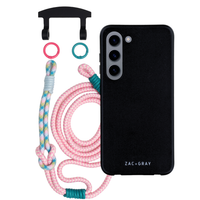 Samsung S23 MIDNIGHT BLACK CASE + KNOTTED CORD