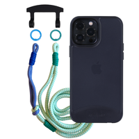iPhone 12 Pro Max MIDNIGHT BLACK FROSTED CASE + KNOTTED CORD
