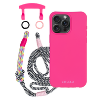iPhone 12 and 12 Pro HOT PINK CASE + KNOTTED CORD