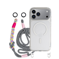 iPhone 17 Pro CRYSTAL CLEAR TRANSPARENT CASE + KNOTTED CORD