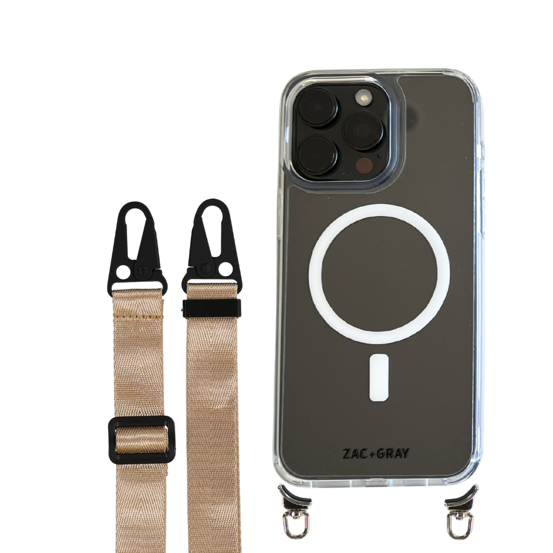 CRYSTAL CLEAR TRANSPARENT CASE WITH STRAP - MAGSAFE