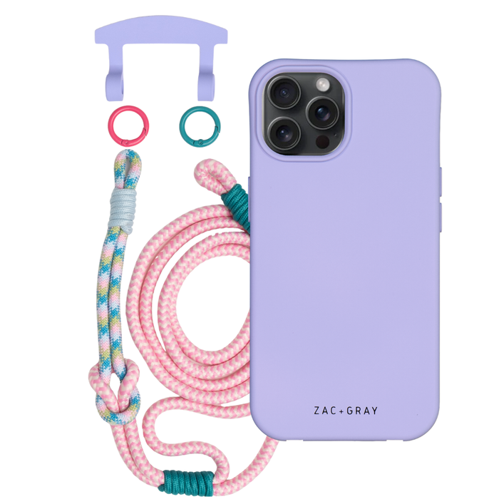 iPhone 15 WISTERIA BLOOM CASE + KNOTTED CORD