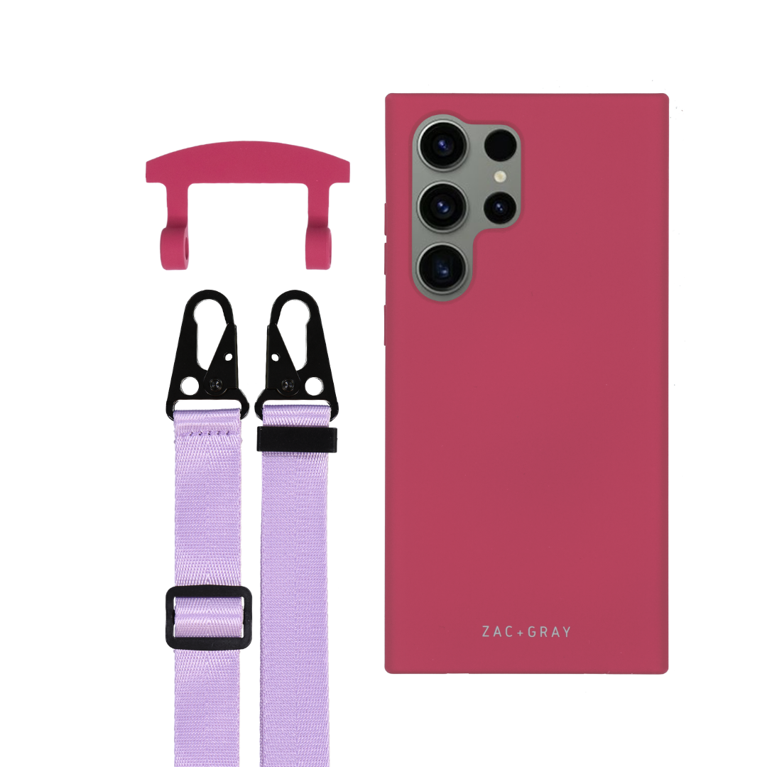 Samsung S25 Ultra RASPBERRY RED CASE + STRAP