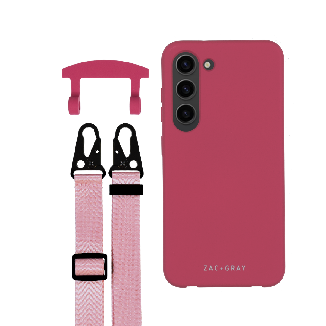 Samsung S24 RASPBERRY RED CASE + STRAP