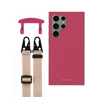Samsung S25 Ultra RASPBERRY RED CASE + STRAP