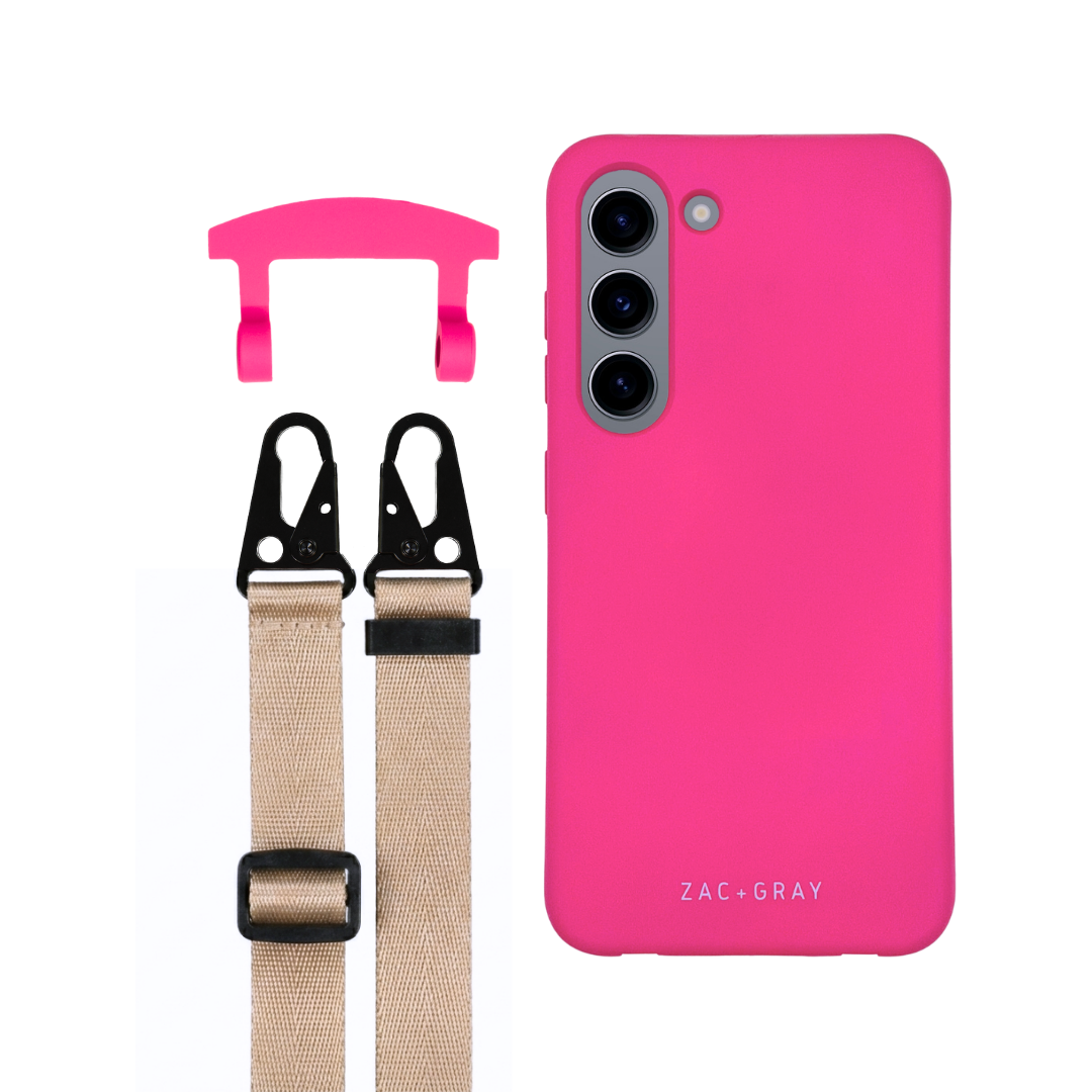 Samsung S23 HOT PINK CASE + STRAP