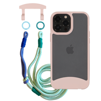 iPhone 12 and 12 Pro FROSTED ROSÉ PINK CASE + KNOTTED CORD