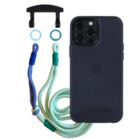 iPhone 12 Pro Max MIDNIGHT BLACK FROSTED CASE + KNOTTED CORD