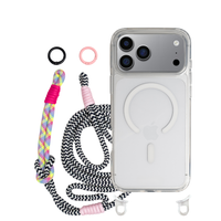 iPhone 17 Pro CRYSTAL CLEAR TRANSPARENT CASE + KNOTTED CORD