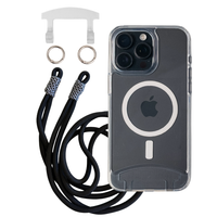 iPhone 16 Plus TRANSPARENT CASE + KNOTTED CORD