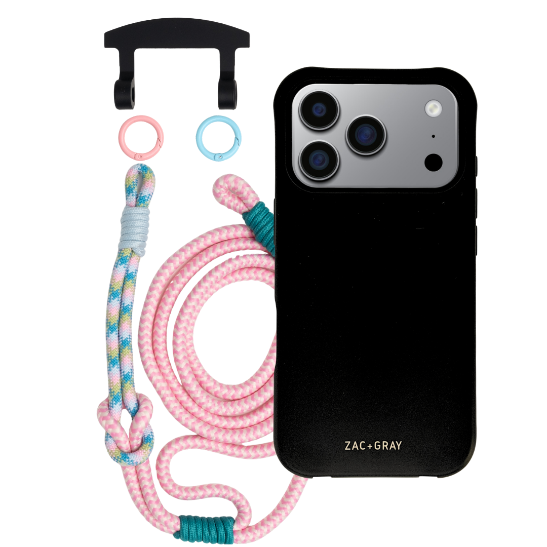 iPhone 17 Pro MIDNIGHT BLACK CASE + KNOTTED CORD